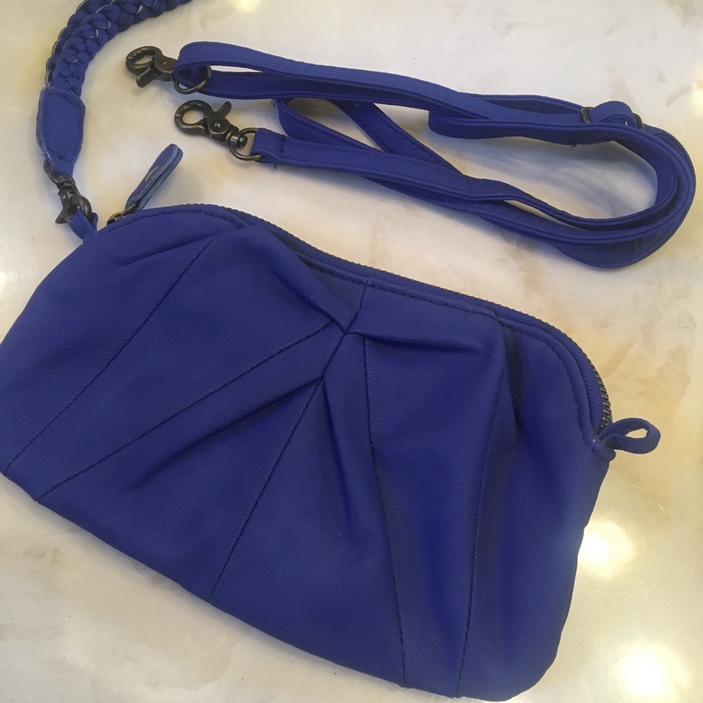 Three way Clutch in Cobalt Blue